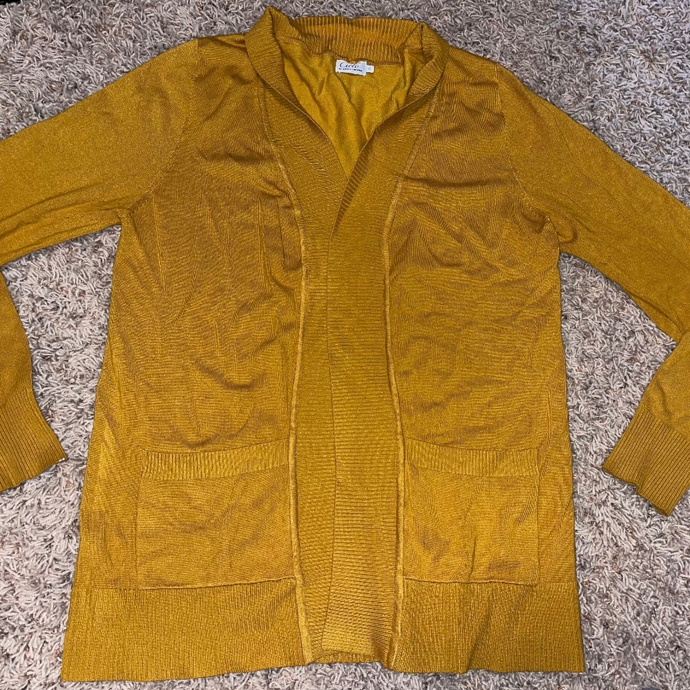 Mustard Yellow Women Cardigan
